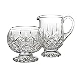 Waterford Crystal Lismore Footed Sugar and Creamer Set
