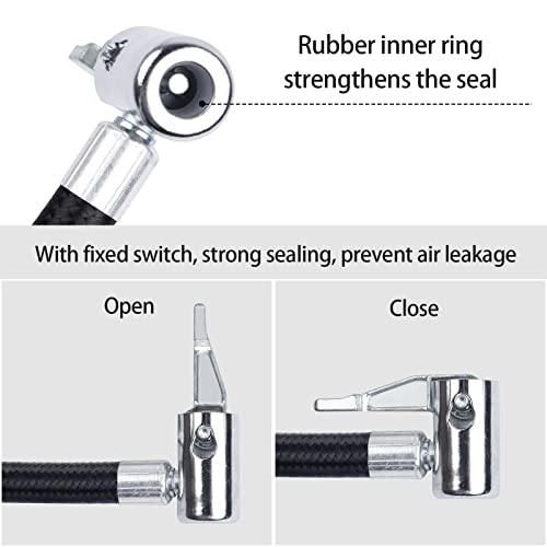 Yeepeo 20cm Reifenfüller Schlauch mit 2 Stück 8mm Autoventil Adapter – Ansicht 4