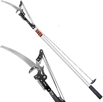 5-13FT Tree Trimmer Telescopic, Pole Saw & Pruner for Trimming, Pruning Saw Extendable, Long Handle Clippers Branch Cutter, Loppers, Fruit Picker