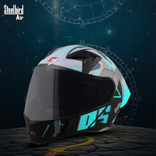 Image of Steelbird SBA-20 05 ISI Certified Flip-Up Graphic Helmet for Men with Inner Chrome Sun Shield