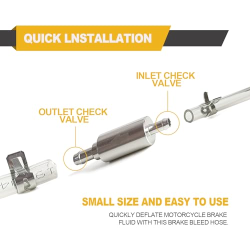 Brake Bleeder Hose - Motorcycle Car Clutch Brake Bleeder Hose, Universal Clutch One Way Check Valve Tube Bleeding Tool, Hydraulic Brake Fluid Bleeder Replacement Hose Vehicle Repair Accessories