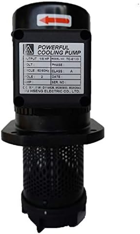 1/8 HP Lathe BandSaw Machine Tool Circulation Coolant Pump, Immersion Length 130mm (5.1"), NPT 1/2" Thread, Single 1 Phase 120/240V