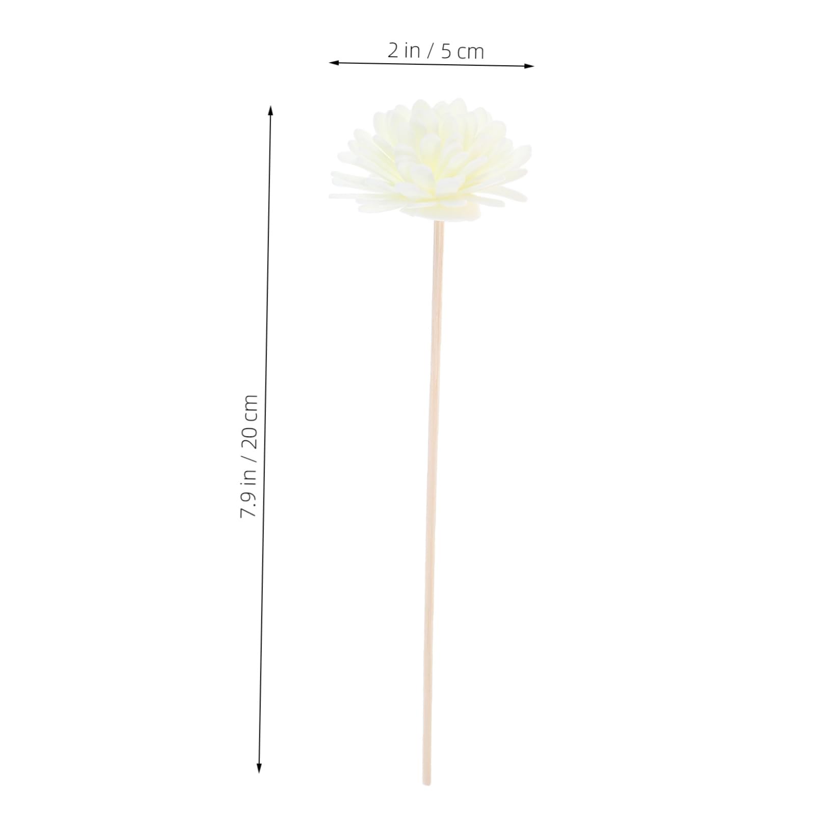 HOUDERCO 12pcs Flower Diffuser Sticks Fragrance Rattan Sticks for Home Office Bathroom Decor Continuous with Elegant Faux Flowers for Inviting Atmosphere