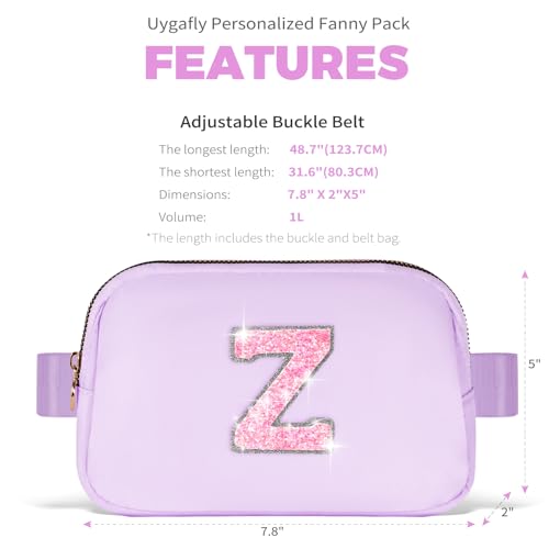 Image of Uygafly Gift for Teen Girls Kids Daughter Her - Birthday Gifts for 3 4 5 6 7 8 9 10 11 12 13 Year Old Girls,Fanny Pack Crossbody Bag Purse Belt Bag Cute Trendy Stuff | Lavender,Z