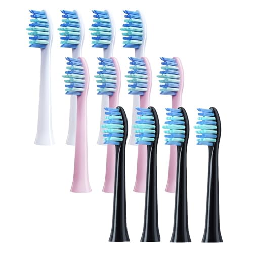 HAUINVC 4Pcs Replacement Brush Heads Compatible with HiLink Leb-oo0 Electric Toothbrush for (Pink)(Black)