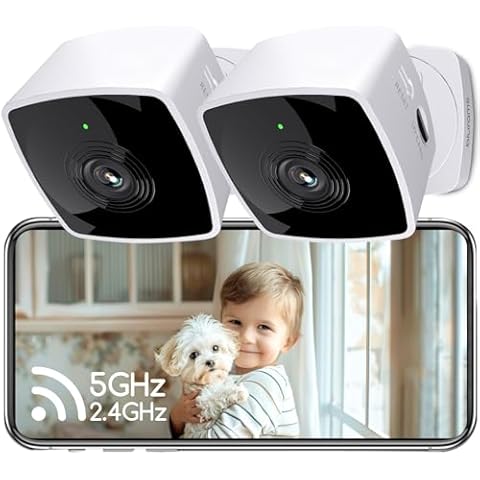blurams 5GHz Cameras for Home Security, 2K Security Camera Indoor, Pet Camera with Phone App, Indoor Camera w/AI Motion Detection, 2-Way Audio, Works with Alexa&Google Home, WiFi 6 Cover