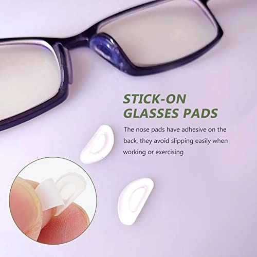 Healifty 15 pares de óculos que não deslizam as almofadas de nariz suportes de silicone óculos