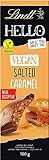 Lindt Schokolade HELLO Tafel Vegan Salted Caramel | 100 g Tafel | Vegan mit Kakao, Mandelmark, Karamellzucker und einem Hauch von Salz | Schokoladengeschenk