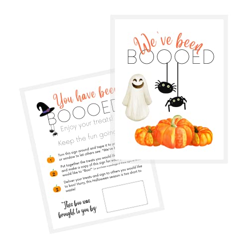 You've Been Booed Flyer | 25 Pack | Physical Flyer to Add to Your Surprise | You've Been Booed Game | Halloween Desig