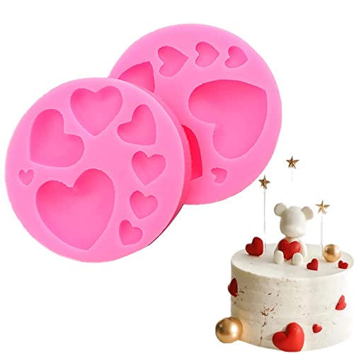 【Contenuto della confezione】Questo set di stampi include 2 stampi in silicone a forma di cuore, perfetti per creare splendidi dessert e creazioni artigianali a forma di cuore. Adatti per la pasticceria quotidiana e per progetti fai da te.
