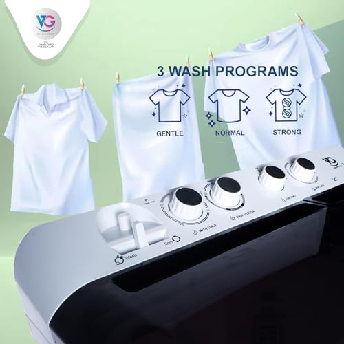 Image of VG 9 KG Semi automatic Washing Machine (VGWS90AGGB)