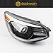 Dasbecan Halogen Headlight Compatible With Kia Soul 2014-2019 Left+Right Side Headlights Assembly Chrome Housing Replaces# 92101B2270 92102B2270 KI2502167 KI2503167(W/O Bulbs)