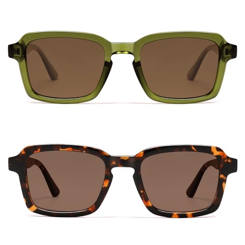 Image of VANLINKER Polarized Trendy Square Sunglasses for Women Men 2026 Retro Chic Cute Shades VL9849