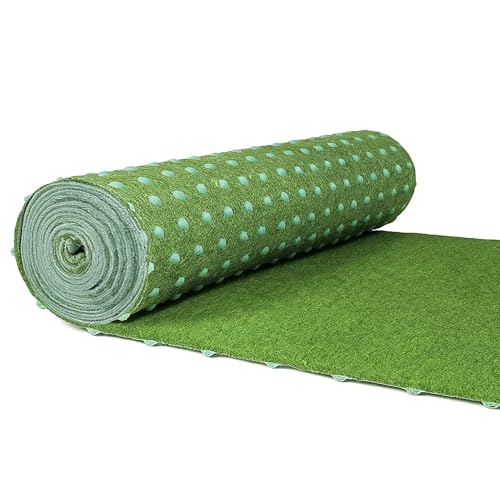 Internethandel Pfordt Kunstrasen 300x200 cm Grün, Rasenteppich mit Noppen, Outdoor Teppich wetterfest und pflegeleicht für Balkon, Terrasse und Garten