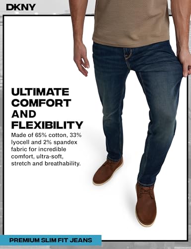 DKNY Jeans for Men - Premium Soft Slim Fit Mens Stretch Jeans3