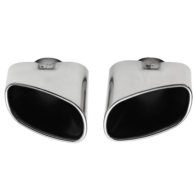 Embout échappement Tuning Universel, Embout de Silencieux d'échappement Double en Acier Inoxydable chromé, 2 pièces Utilisation adaptée pour BMW X5 E70...