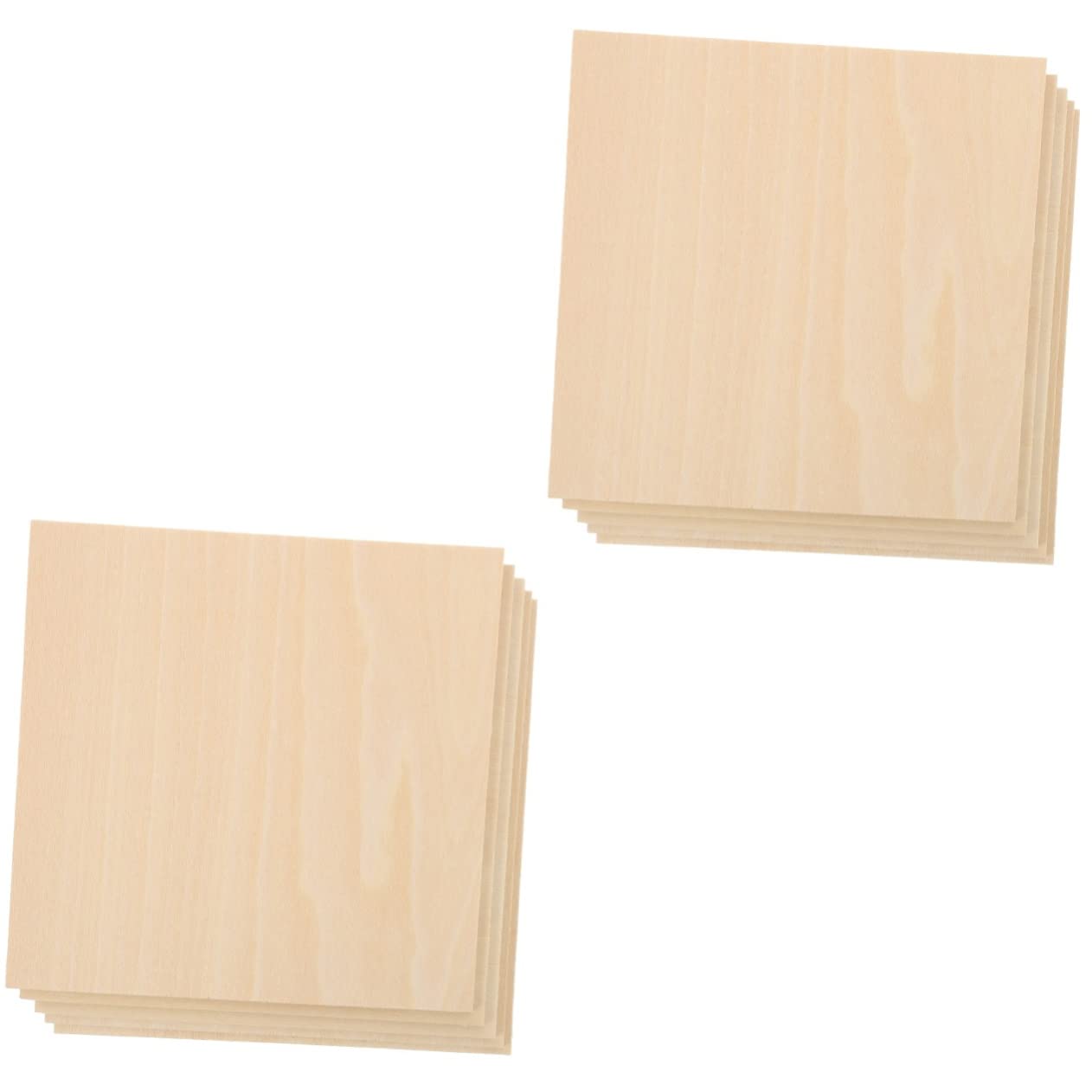 Lurrose 10 Pcs Board Hardwood Cut to Size Panel Decor Cedar Grilling Planks 2x2 Timber Marine Plywood Token DIY Supplies DIY Craft Accessory Unfinished Wood Planks Wooden Light Brown