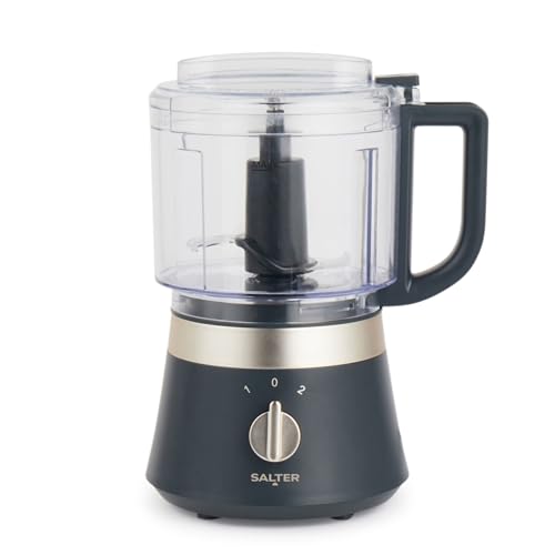 Salter Marino Mini Food Chopper - Compact Electric Dicer, Chop Onions, Garlic and Vegetables, 2 Speed, 500ml BPA-Free Bowl, Stainless Steel Blade, Oil/Vinegar Chute, Dips, Sauces & Salads