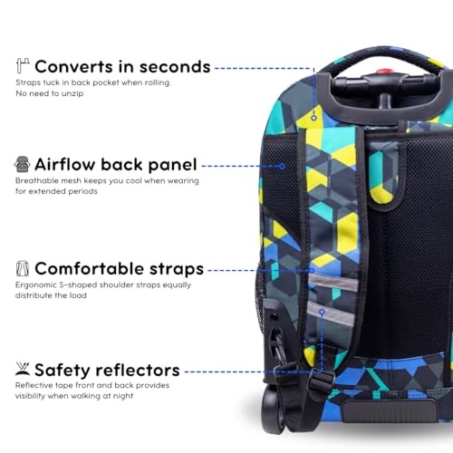 J World New York Sundance Laptop Rolling Backpack