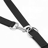 Hundeleine 2.55M Verstellbare Schleppleine mit 2 Karabiner, Verdickte Führleine Doppelleine, Freihandleinen, Übungsleine aus Nylon, Schwarz