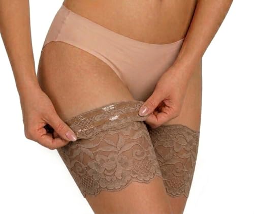 sesto senso Oberschenkelbänder Spitze Sexy Elastische Anti-reibung mit 4 Silikonstreifen hautfarben Sabia 60-65 M