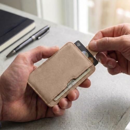 Image of Vaultskin CHELSEA Mens RFID Blocking Slim Leather Card Wallet - Minimalist Front Pocket Cardholder