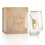 Onebttl Giraffe Stemless 18 oz Gold