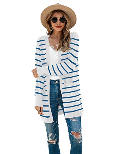 Image of TASAMO Cardigan Sweaters for Women Long Sleeve Open Front Casual Knit Fall Coat Oversized Soft Outwear with Pockets
