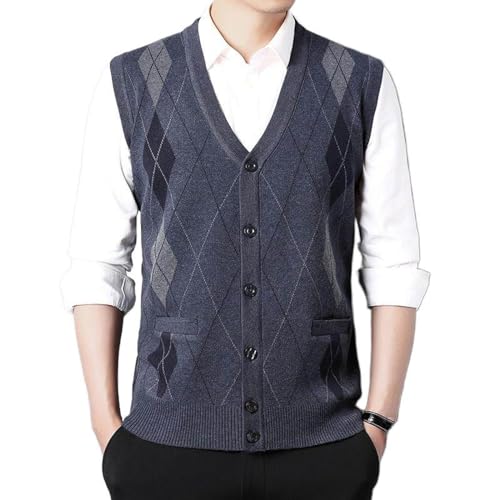 Chaleco argyle de hombre para oficina y looks casuales de invierno