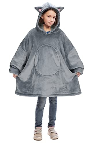 Image of Catalonia Oversized Hoodie Blanket Sweatshirt, Comfortable Sherpa Giant Pullover with Large Front Pocket for Adults Men Women Teenagers Wife Girlfriend