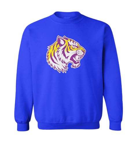 Tiger Head - College Sports Lousiana Toddler Fleece Crewneck Sweater