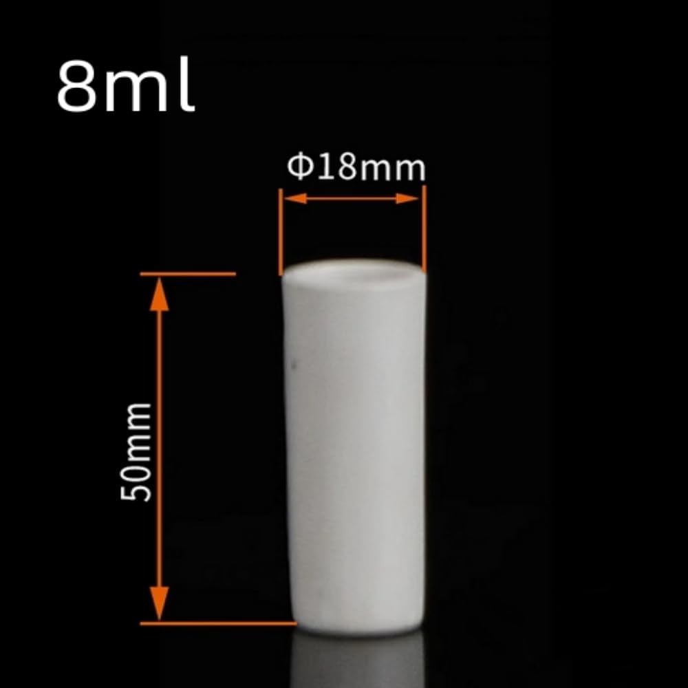 Hochtemperatur-Zirkonoxid-Keramiktiegel mit Deckel – 1,2 ml bis 300 ml Fassungsvermögen(8MLx18x50)
