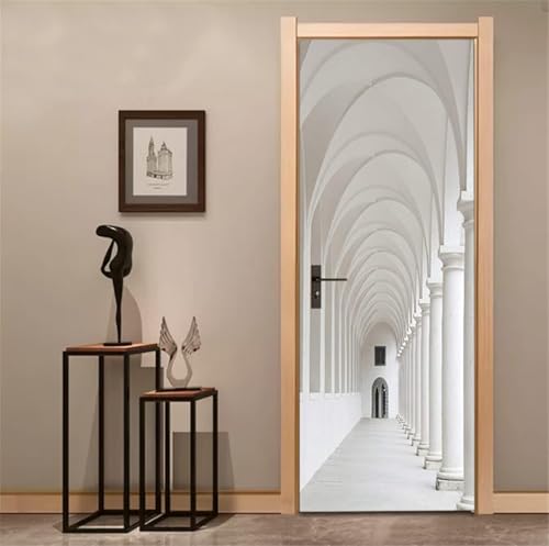 Tizhweqo Pegatina Puerta Corredor Pegatinas para Puertas Arco Adhesivo Vinilo 3D Puerta Pegatina Pared Murales Papel Pintado Poster para Sala de Baño Decorativos 86x200 cm a5486