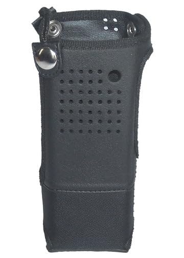 Nylon Carry Case Compatible with Motorola APX 8000 Short Battery Two Way Radio - with Fixed Belt Loop (Full Display)