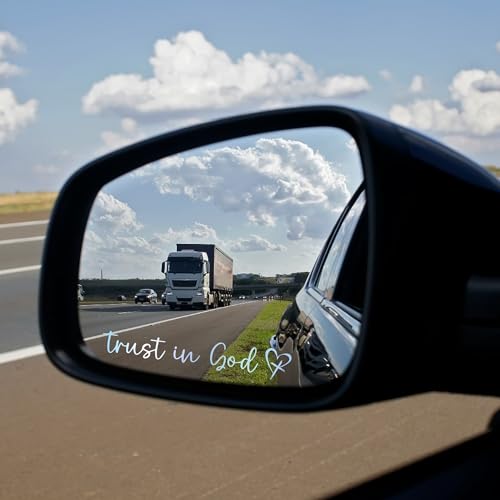 Image of Miarita 3X Trust in God Rearview Mirror Decal, Vanity Mirror Stickers, Rear View Mirror Sticker, Car Mirror Stickers (Trust in God Holographic)