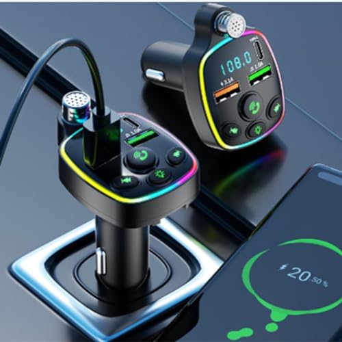 Advanced Wireless Bluetooth 5.3 FM Transmitter for Car - Handsfree Calling, Fast Charger 3.1A, Bluetooth Radio Adaptor, PD+QC3.0, Noise-Canceling Microphone, and Music Player - Image 4