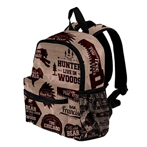Sac à dos pour filles avec motif géométrique moderne multicolore 30,5cm