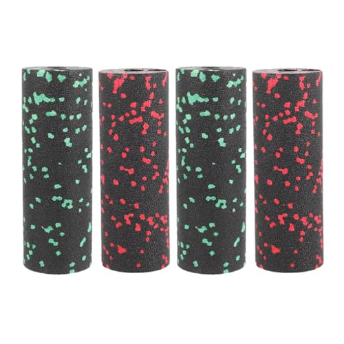 Rodillos de masaje en columna, 4 piezas, para recuperación muscular, diseño ergonómico y portátil, para fitness, verde y rojo miniatura 1