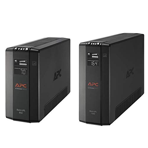 APC UPS, 850VA UPS Battery Backup & Surge Protector, BX850M Backup Battery & UPS, 1500VA UPS Battery Backup & Surge Protector, BX1500M Backup Battery, AVR, Dataline Protection and LCD Display