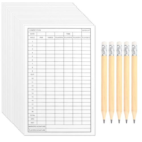 KAKUPPA 20 Pack Golf Scorecards