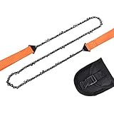 MAKEGELD Pocket Chainsaw with Paracord Handle Emergency Outdoor Survival Gear Folding Chain Hand Saw