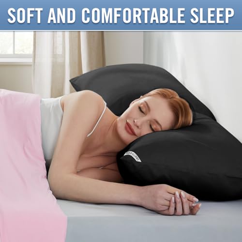 Image of Piwaal Luxury Hotel Pillows for Sleeping 4 Pack,Bed Pillows Standard Size Set of 4,Down Alternative Filling,Pillows for Back,Stomach or Side Sleepers