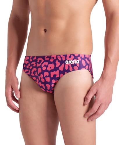 ARENA Men's Performance Leopard Skin Limited Edition Printed Swim Briefs4