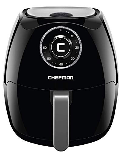 Chefman 6.5 Liter/6.8 Quart Air Fryer with Space Saving Flat Basket Oil Hot