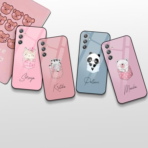Image of COLORflow Back Cover Compatible with Samsung Galaxy A34 5G|Cute Pocket Cartoons Color Customized|Shockproof TPU Bumper with Camera Protection Compatible with Samsung Galaxy A34 5G,Multicolour