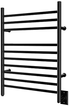 HEATGENE Hot Towel Warmer for Bath Hardwired Heated Drying Rack Matte Black