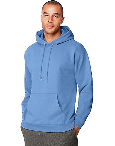 Image of Hanes Men's Ultimate Cotton Heavyweight Pullover Hoodie Sweatshirt, Carolina Blue, Large