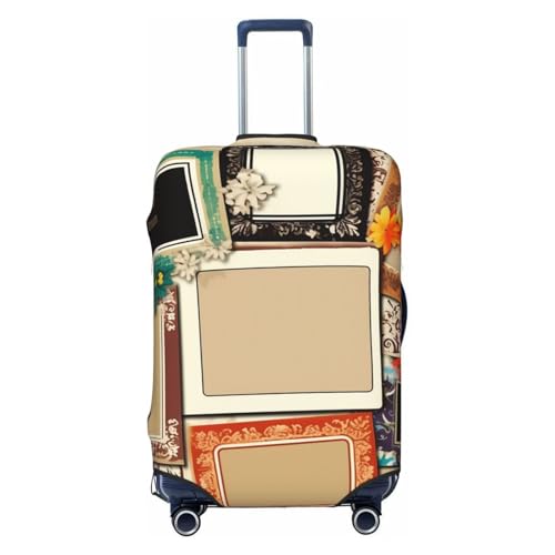Travel Luggage Cover Collage photo frame Suitcase Protector Elastic Washable Stretch Suitcase Protector Anti-Scratch Travel Suitcase Cover Fit 18-32 Inch Luggage