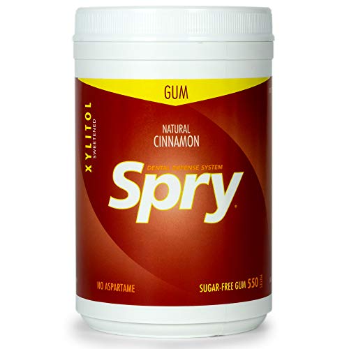 Spry Fresh Natural Cinnamon Gum , Natural Xylitol Chewing Gum, 550 count