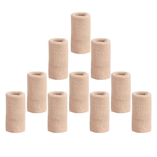 GRABLOOM 10Pcs/set Finger Compression Sleeve For Joint Relief Finger Sleeves Thumb Splint Brace Support Protector Elastic Finger Tools